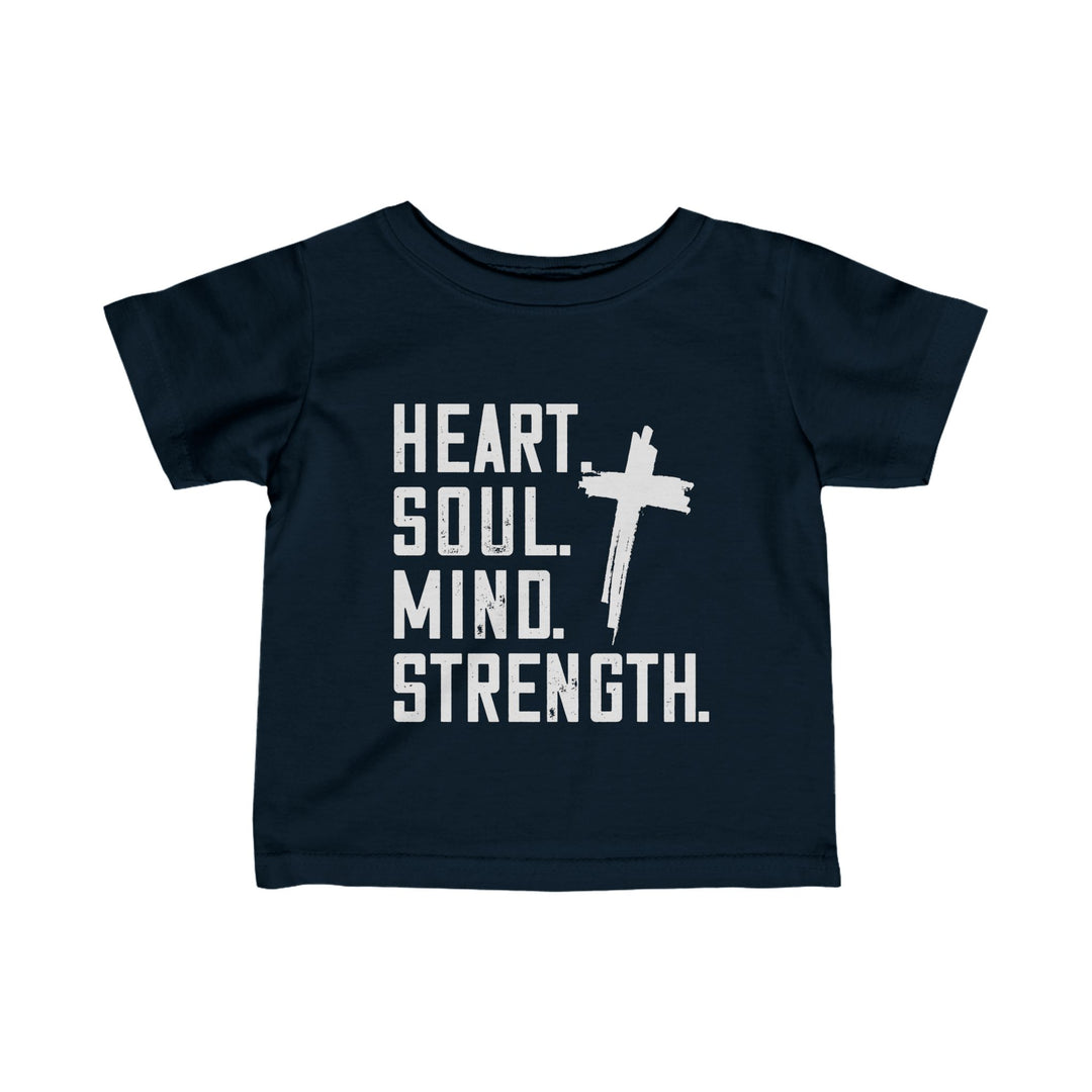 Heart Soul Mind Strength Baby Tee Kids clothes Navy 6M 