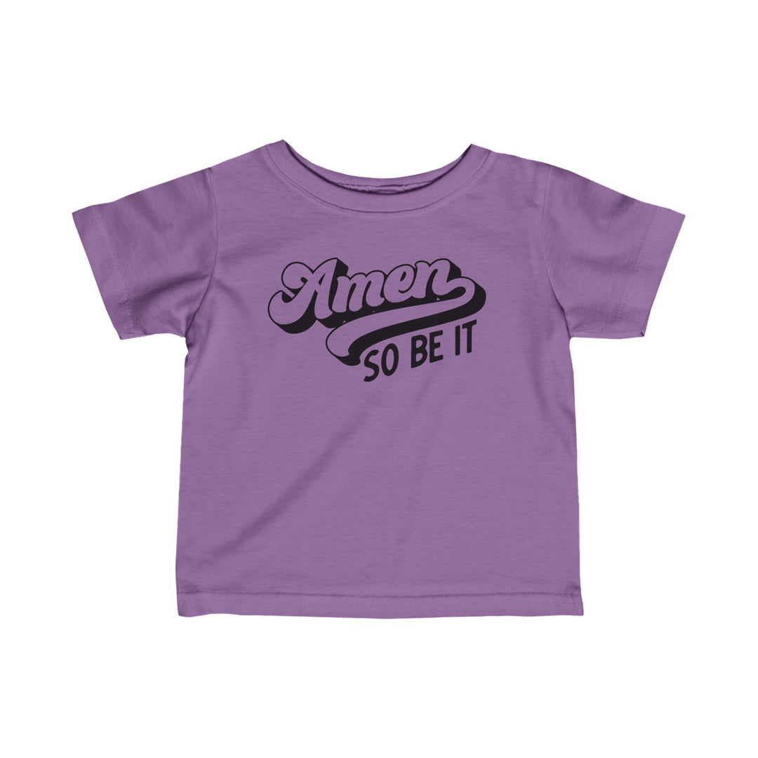 Amen So Be It Baby Tee Kids clothes Lavender 6M 