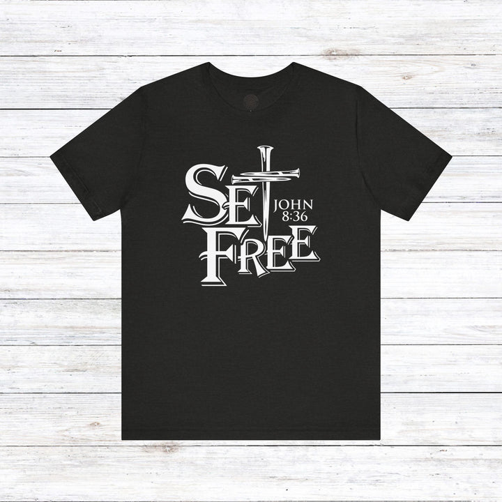 Set Free Unisex T-Shirt T-Shirt Black Heather S 