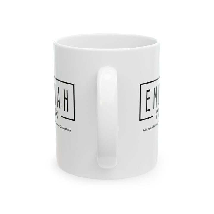 Christian Coffee Mug Emunah Faith That Defies Ceramic Mug   