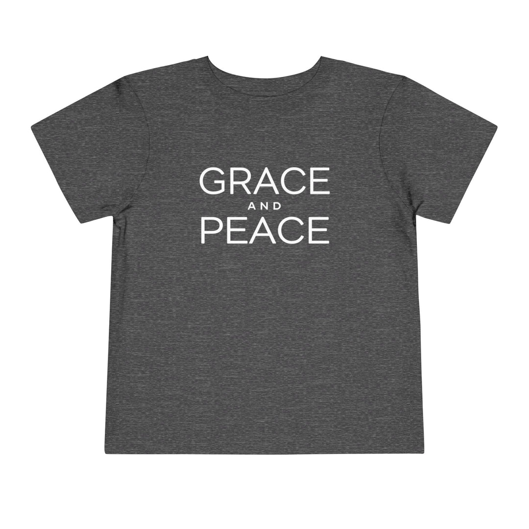 Grace and Peace Toddler Tee Kids clothes Dark Heather Grey 2T 