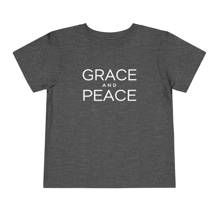 Grace and Peace Toddler Tee Kids clothes Dark Heather Grey 2T 