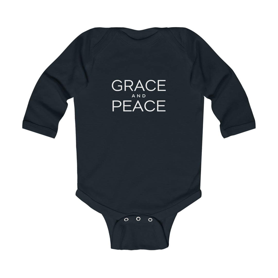 Grace and Peace Infant Long Sleeve Bodysuit Kids clothes Black NB (0-3M) 