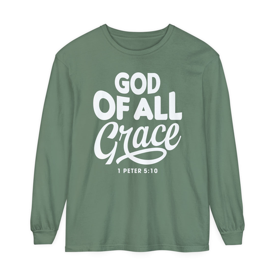 God of All Grace Long Sleeve Shirt Long-sleeve Light Green S 