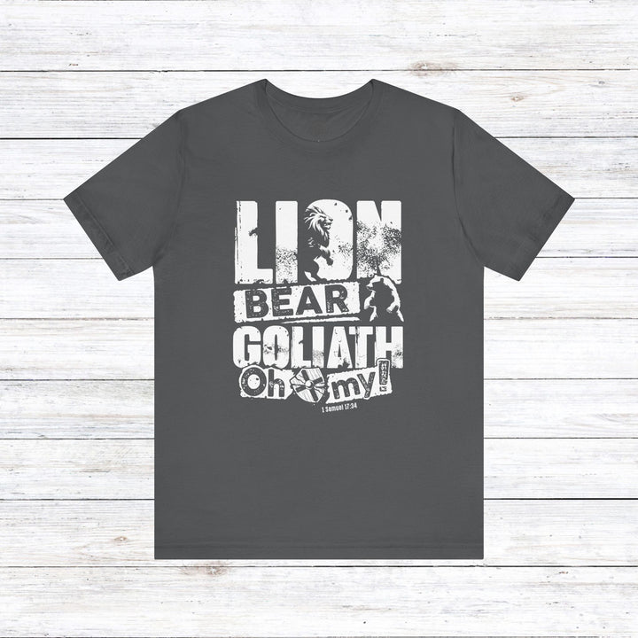 Lion, Bear, Goliath Unisex T-Shirt T-Shirt Asphalt S 