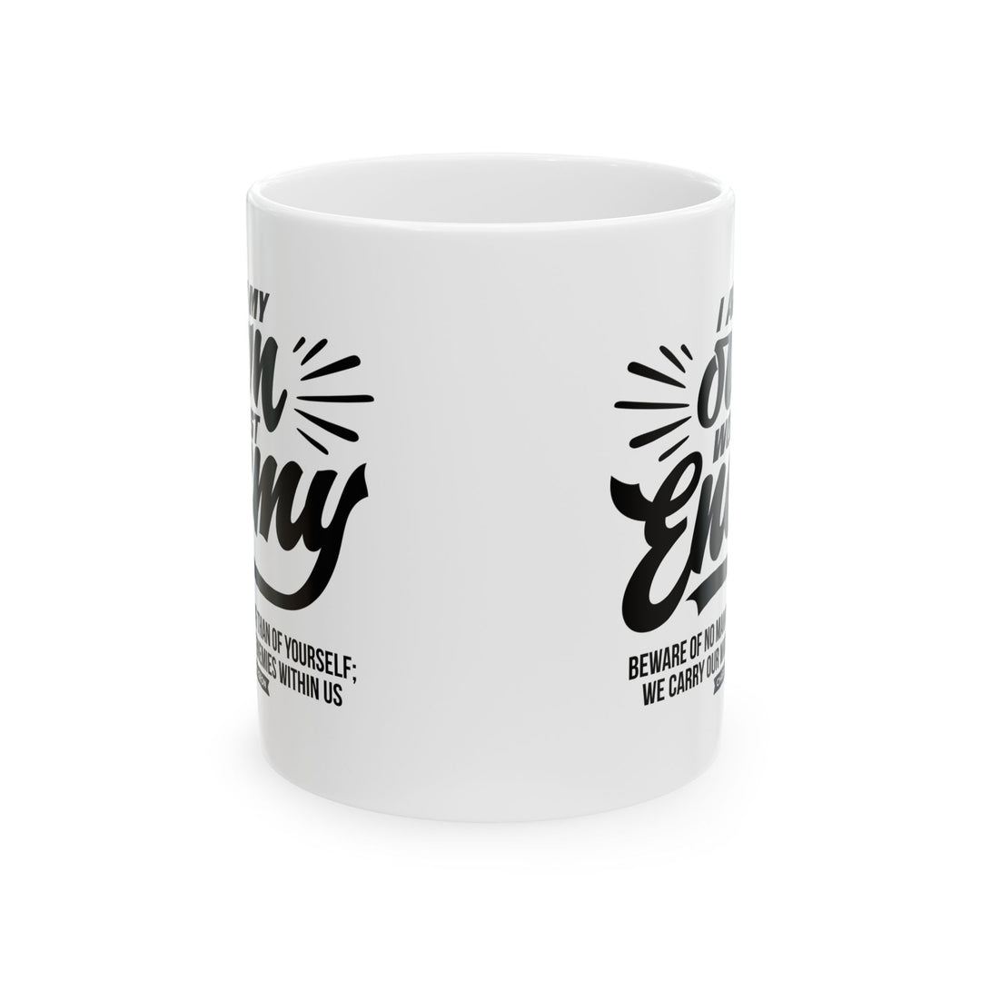 Christian Coffee Mug Worst Enemy Ceramic Mug   