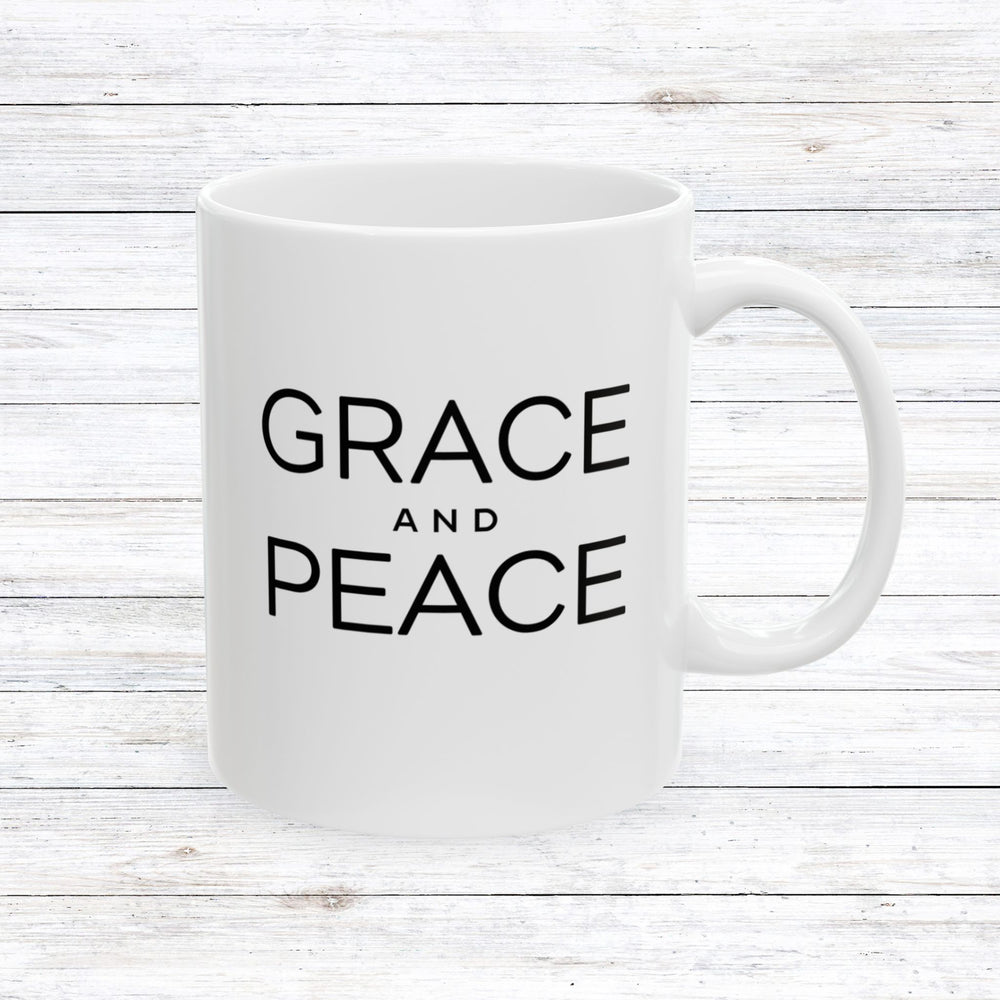 Christian Coffee Mug Grace and Peace Ceramic Mug 11oz  