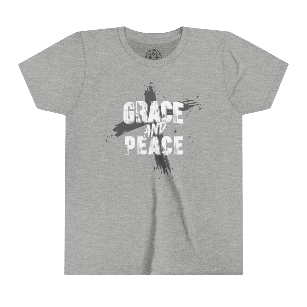 Grace and Peace Youth T-shirt Kids clothes Athletic Heather S 