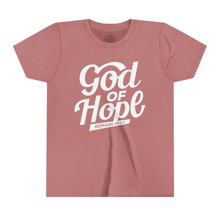 God of Hope Youth T-shirt Kids clothes Heather Mauve S 