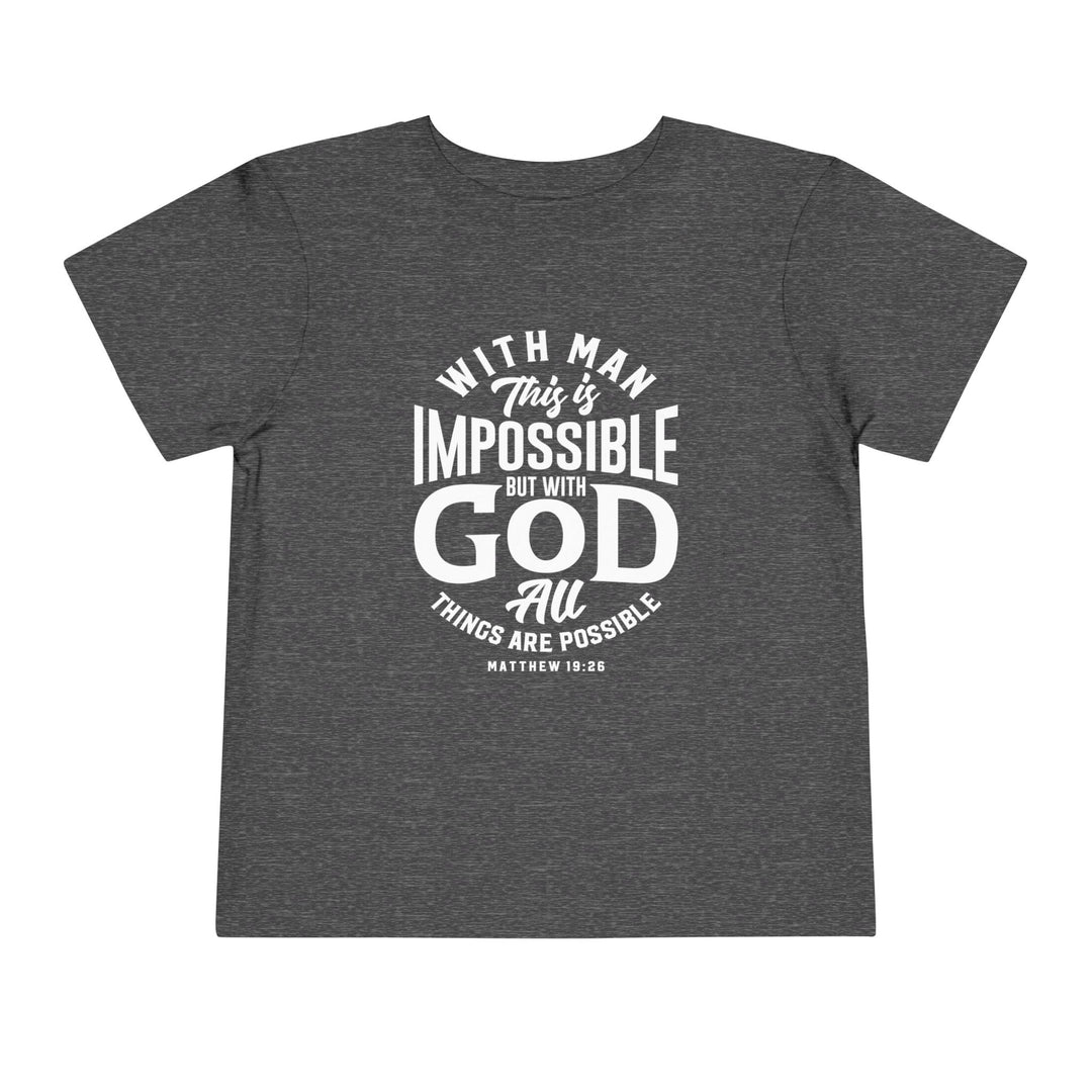 All Things Possible Toddler Tee Kids clothes Dark Heather Grey 2T 