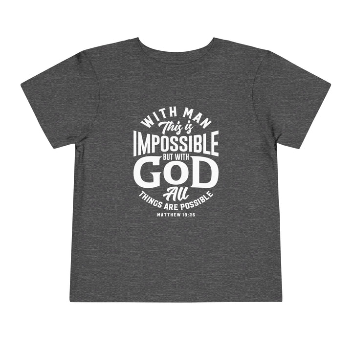 All Things Possible Toddler Tee Kids clothes Dark Heather Grey 2T 