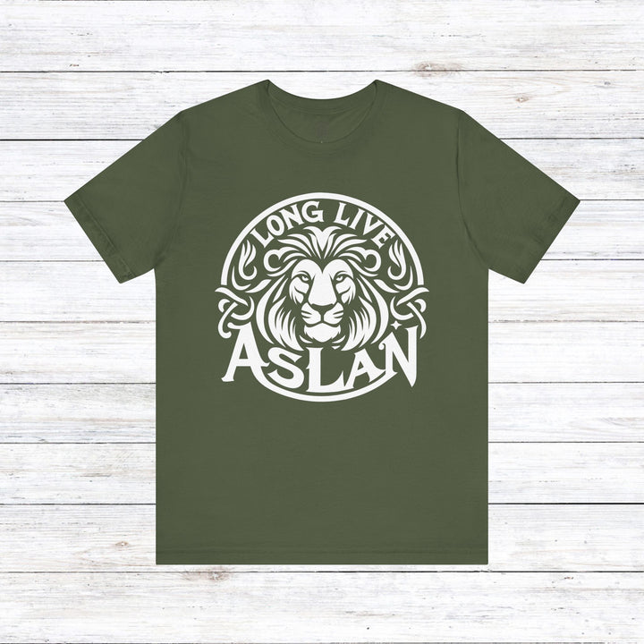 Long Live Aslan Unisex T-Shirt T-Shirt Military Green S 