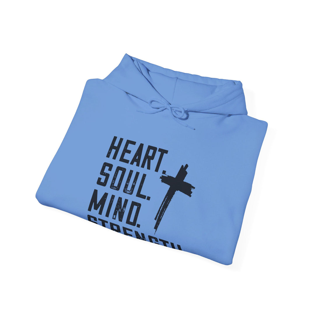 Heart Soul Mind Strength Cross Hoodie Hoodie   