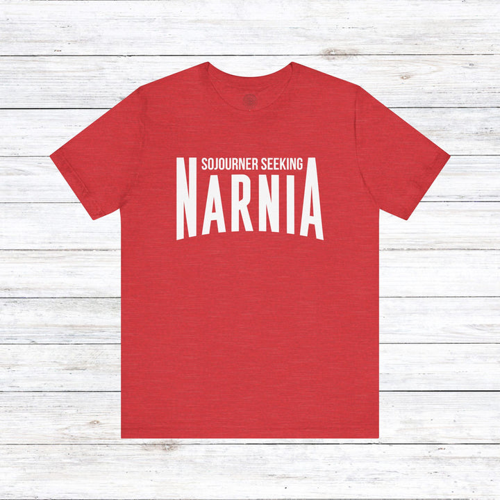 Sojourner Seeking Narnia Unisex T-Shirt T-Shirt Heather Red S 