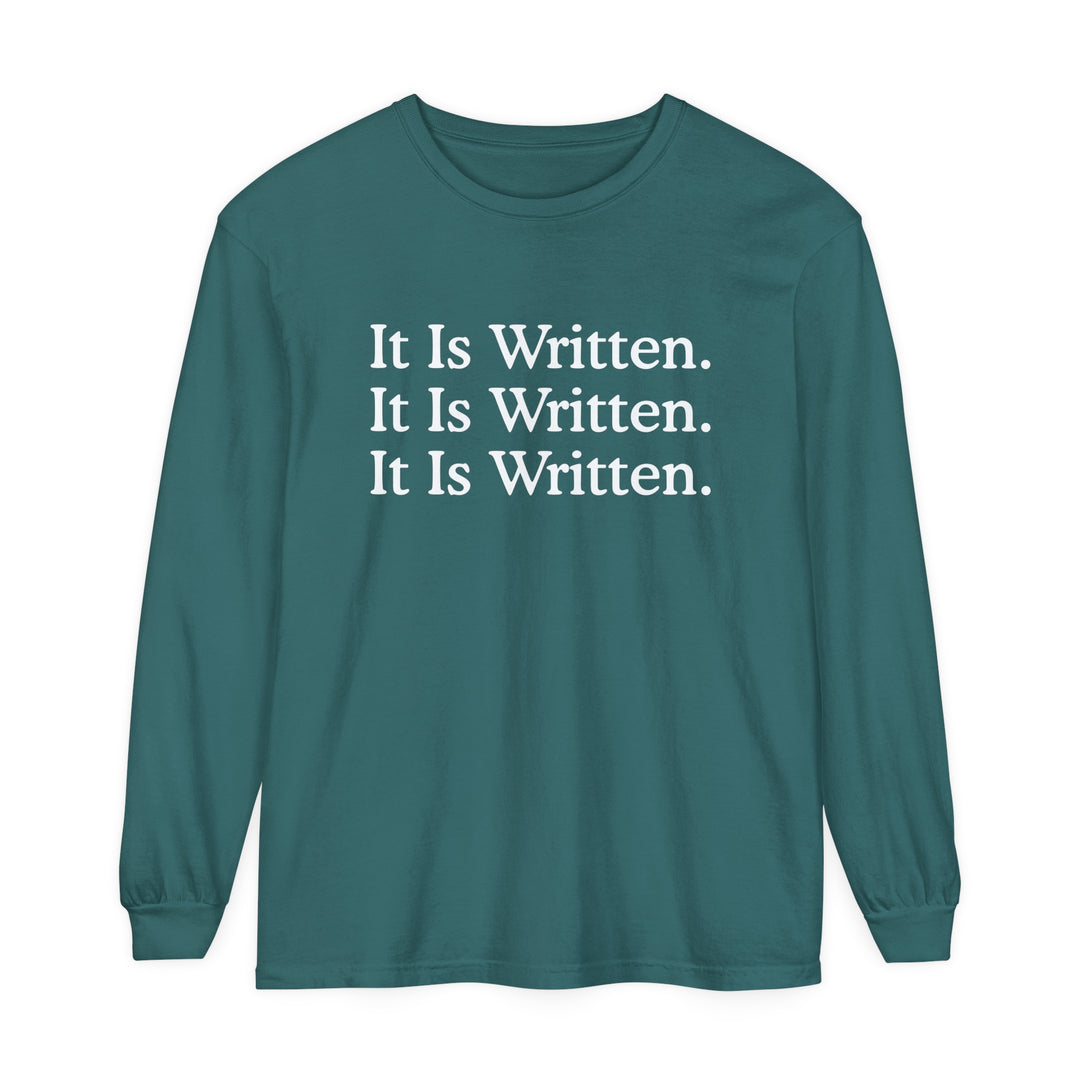 It Is Written Long Sleeve Shirt Long-sleeve Blue Spruce S 