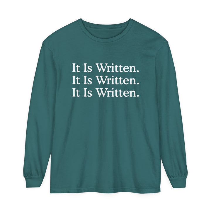 It Is Written Long Sleeve Shirt Long-sleeve Blue Spruce S 