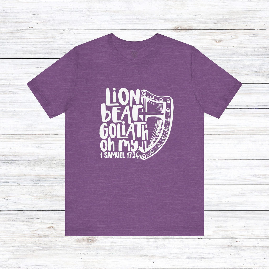 Lion Bear Goliath Oh My Unisex T-Shirt T-Shirt Heather Team Purple S 