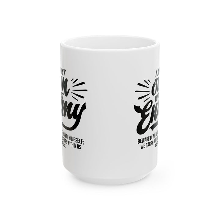 Christian Coffee Mug Worst Enemy Ceramic Mug   