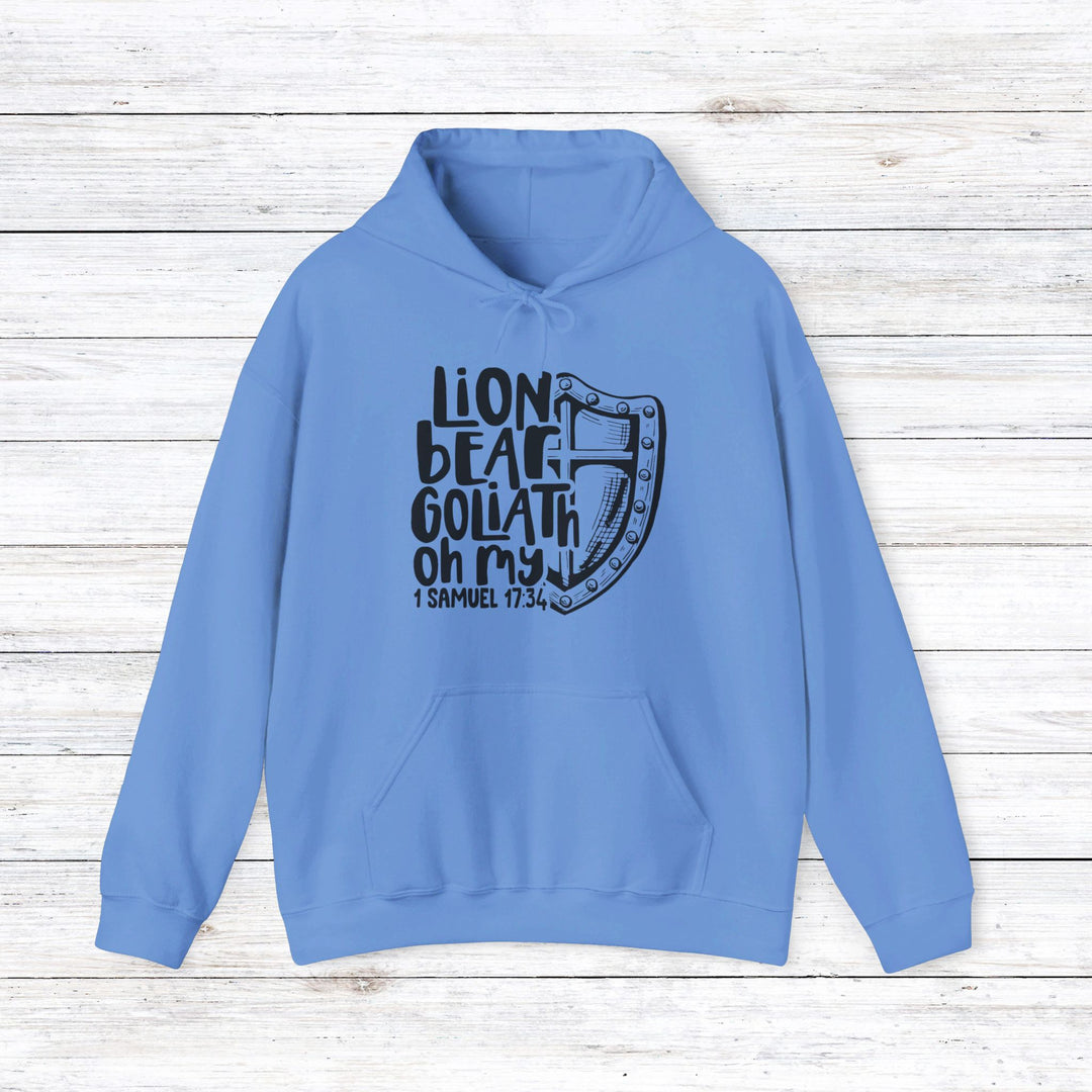 Lion, Bear, Goliath Oh My Hoodie Hoodie Carolina Blue S 