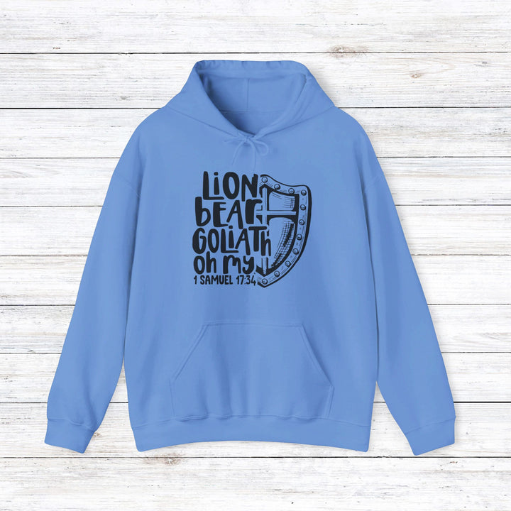 Lion, Bear, Goliath Oh My Hoodie Hoodie Carolina Blue S 