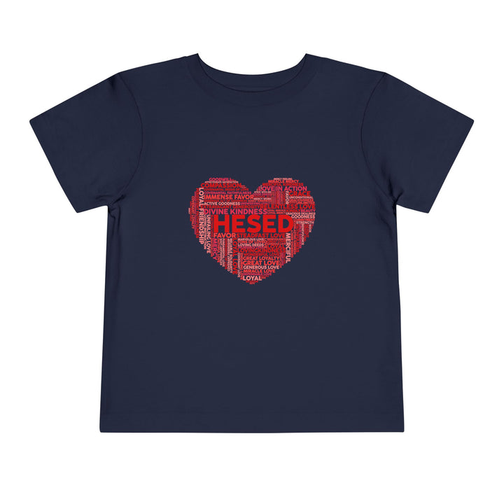 Hesed Heart Cloud Toddler Tee Kids clothes Navy 2T 