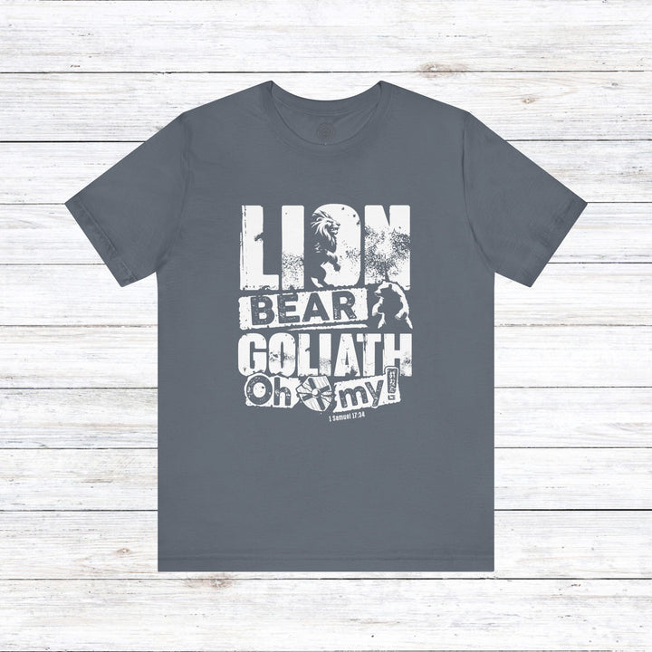 Lion, Bear, Goliath Unisex T-Shirt T-Shirt Steel Blue S 