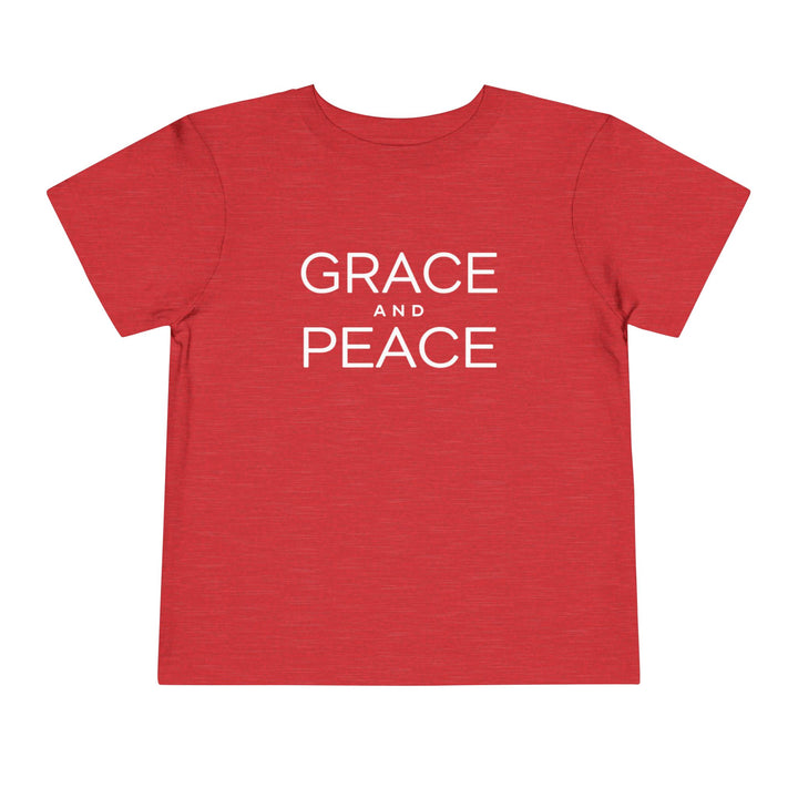 Grace and Peace Toddler Tee Kids clothes Heather Red 2T 