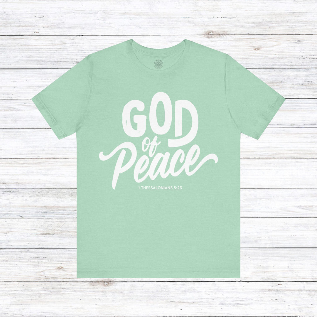 God of Peace Unisex T-Shirt T-Shirt Heather Mint M 