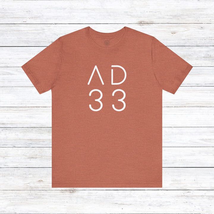 AD 33 Unisex T-Shirt T-Shirt Heather Clay S 