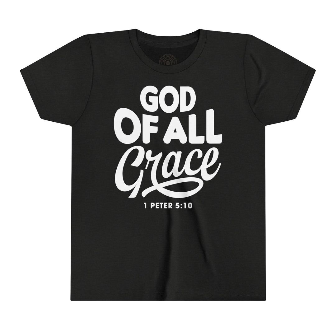 God of All Grace Youth T-shirt Kids clothes Black Heather S 