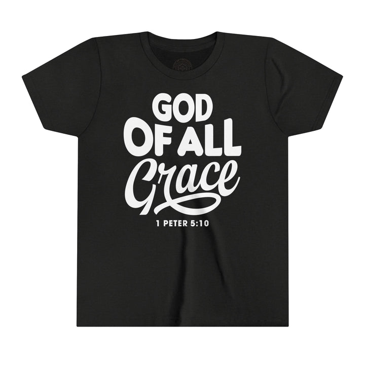 God of All Grace Youth T-shirt Kids clothes Black Heather S 