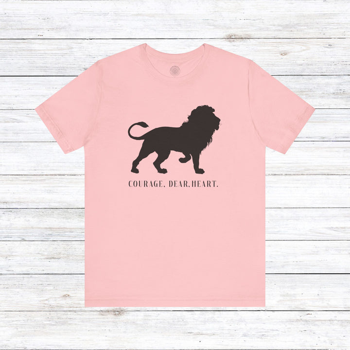 Courage Dear Heart Unisex T-Shirt T-Shirt Pink S 