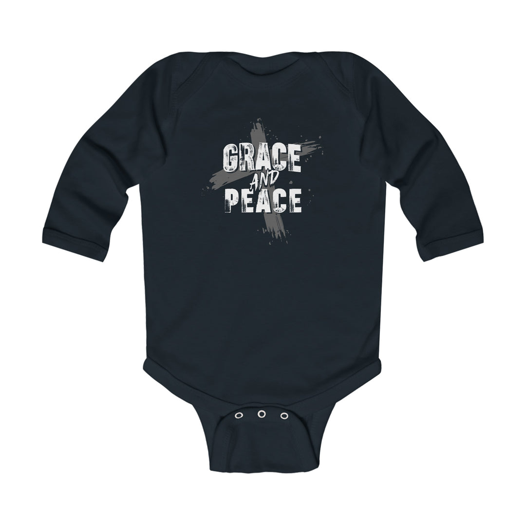 Grace and Peace Infant Long Sleeve Bodysuit Kids clothes Black NB (0-3M) 