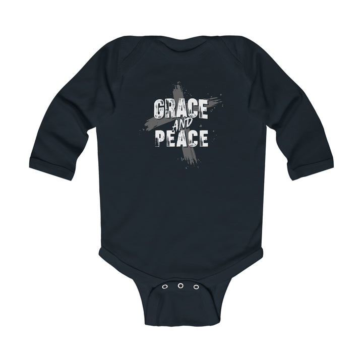 Grace and Peace Infant Long Sleeve Bodysuit Kids clothes Black NB (0-3M) 