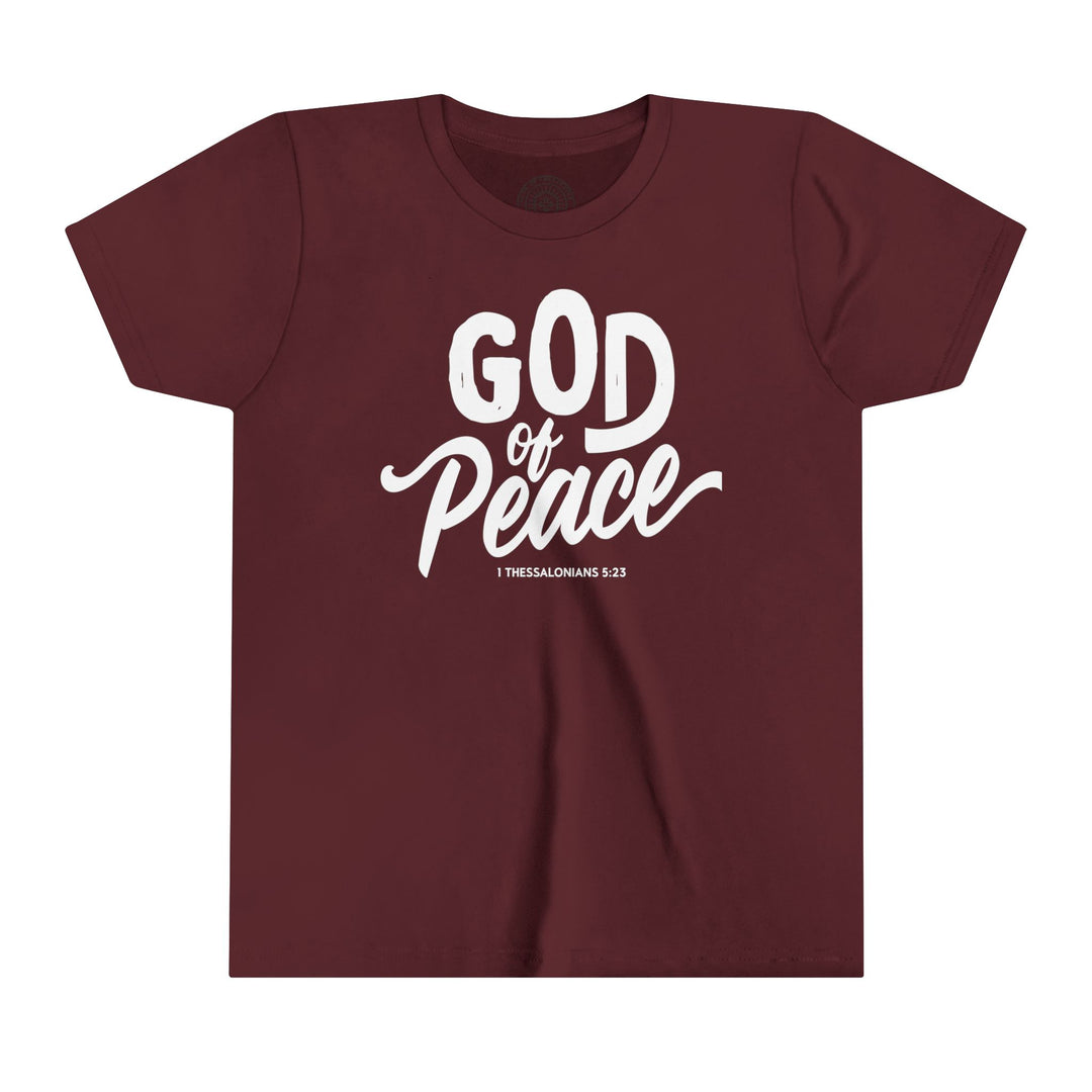 God of Peace Youth T-shirt Kids clothes Maroon S 