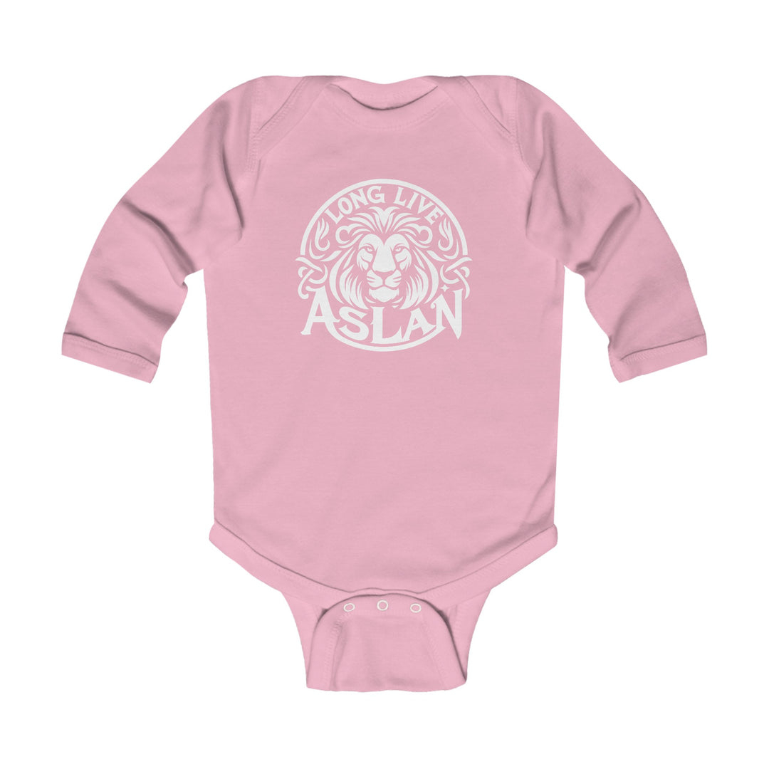 Long Live Aslan Infant Long Sleeve Bodysuit Kids clothes Pink NB (0-3M) 