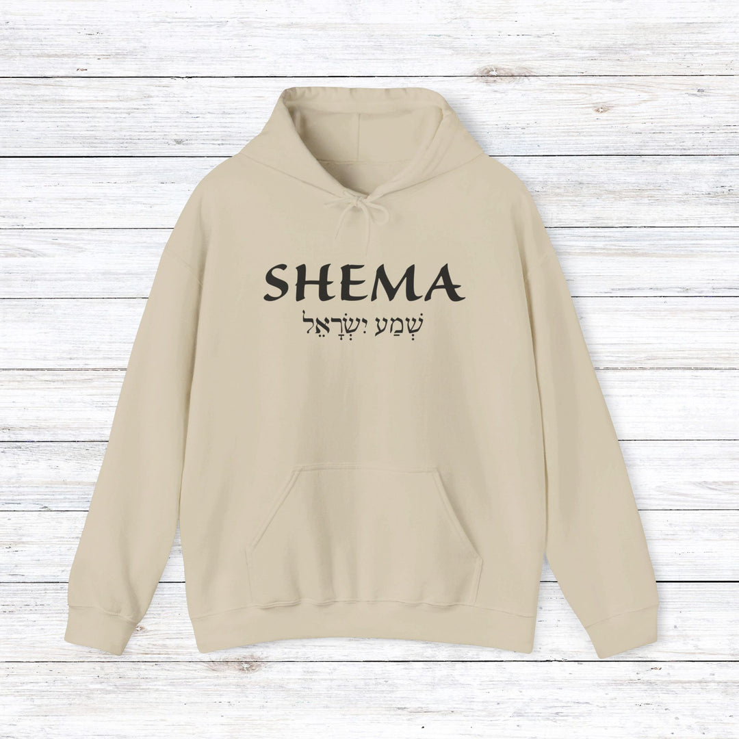 Shema Hebrew Hoodie Hoodie Sand S 