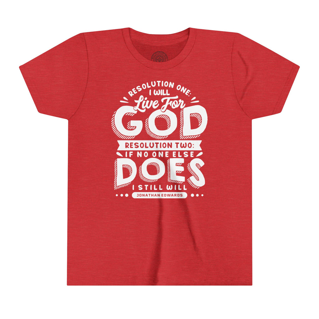 Live For God Youth T-shirt Kids clothes Heather Red S 