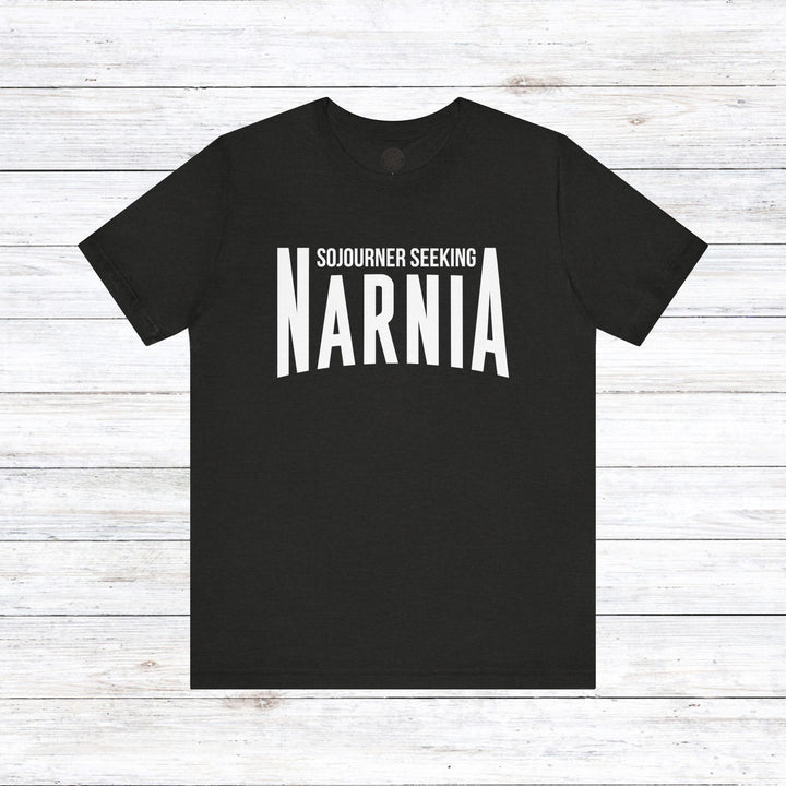 Sojourner Seeking Narnia Unisex T-Shirt T-Shirt Black Heather S 