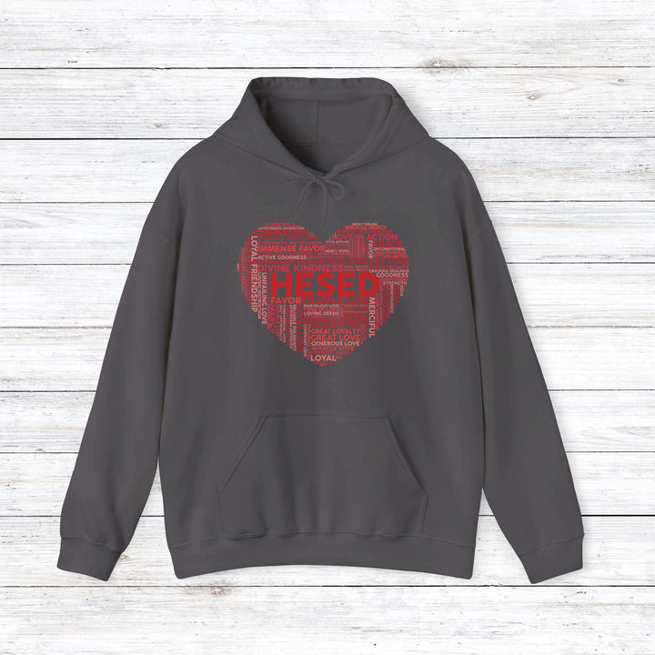 Hesed Heart Cloud Hoodie Hoodie Charcoal S 