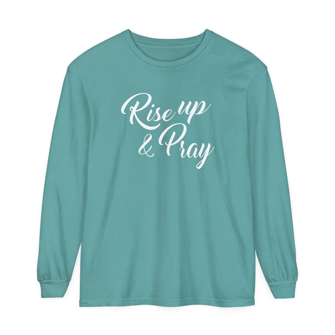 Rise Up and Pray Long Sleeve Shirt Long-sleeve Seafoam S 