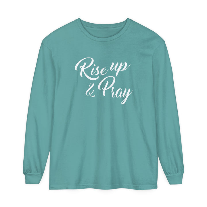 Rise Up and Pray Long Sleeve Shirt Long-sleeve Seafoam S 