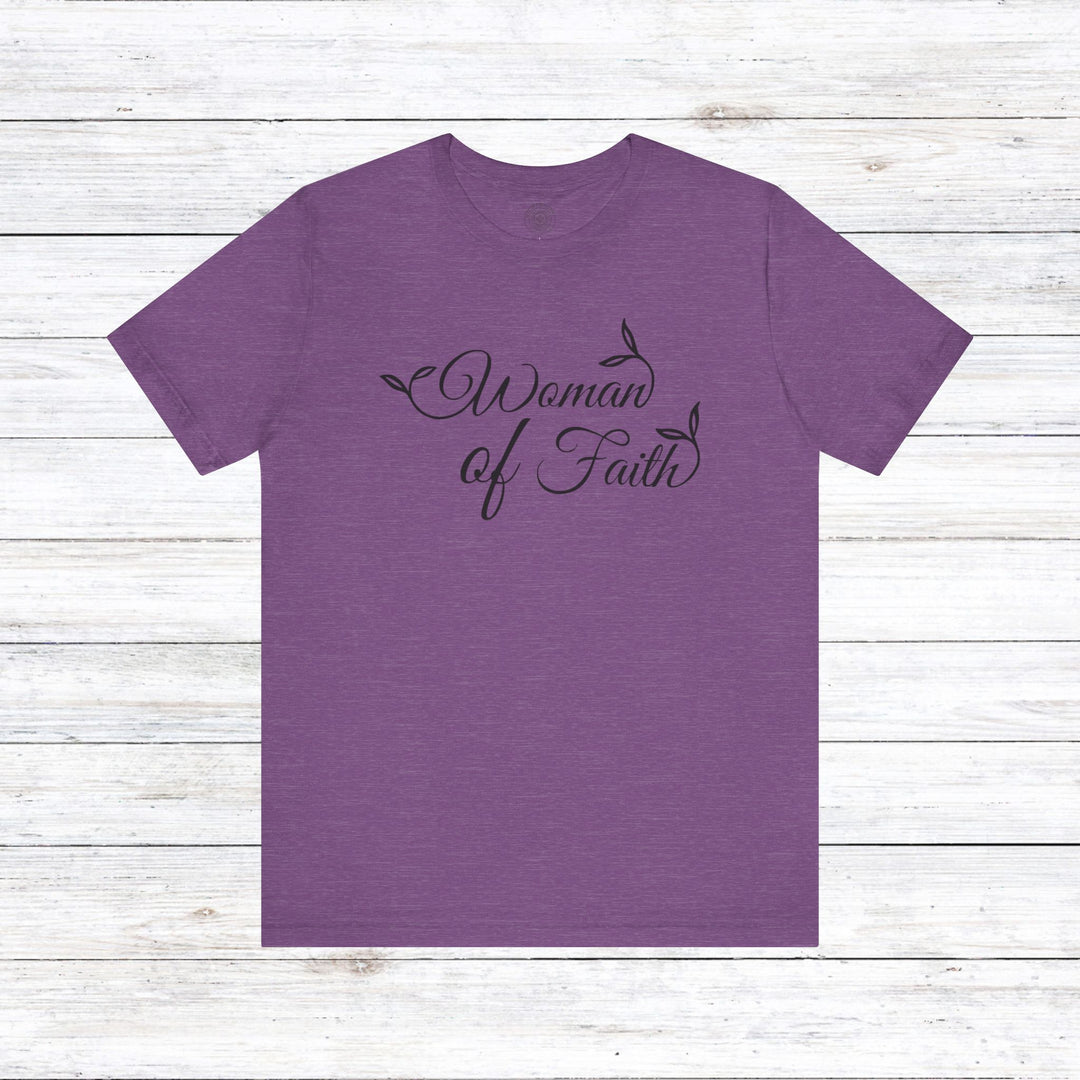 Woman of Faith Unisex T-Shirt T-Shirt Heather Team Purple S 