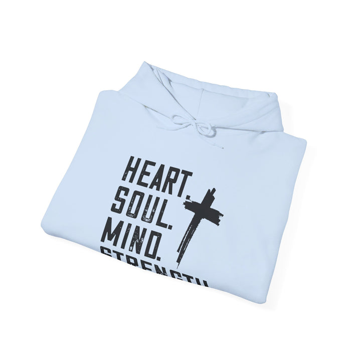 Heart Soul Mind Strength Cross Hoodie Hoodie   