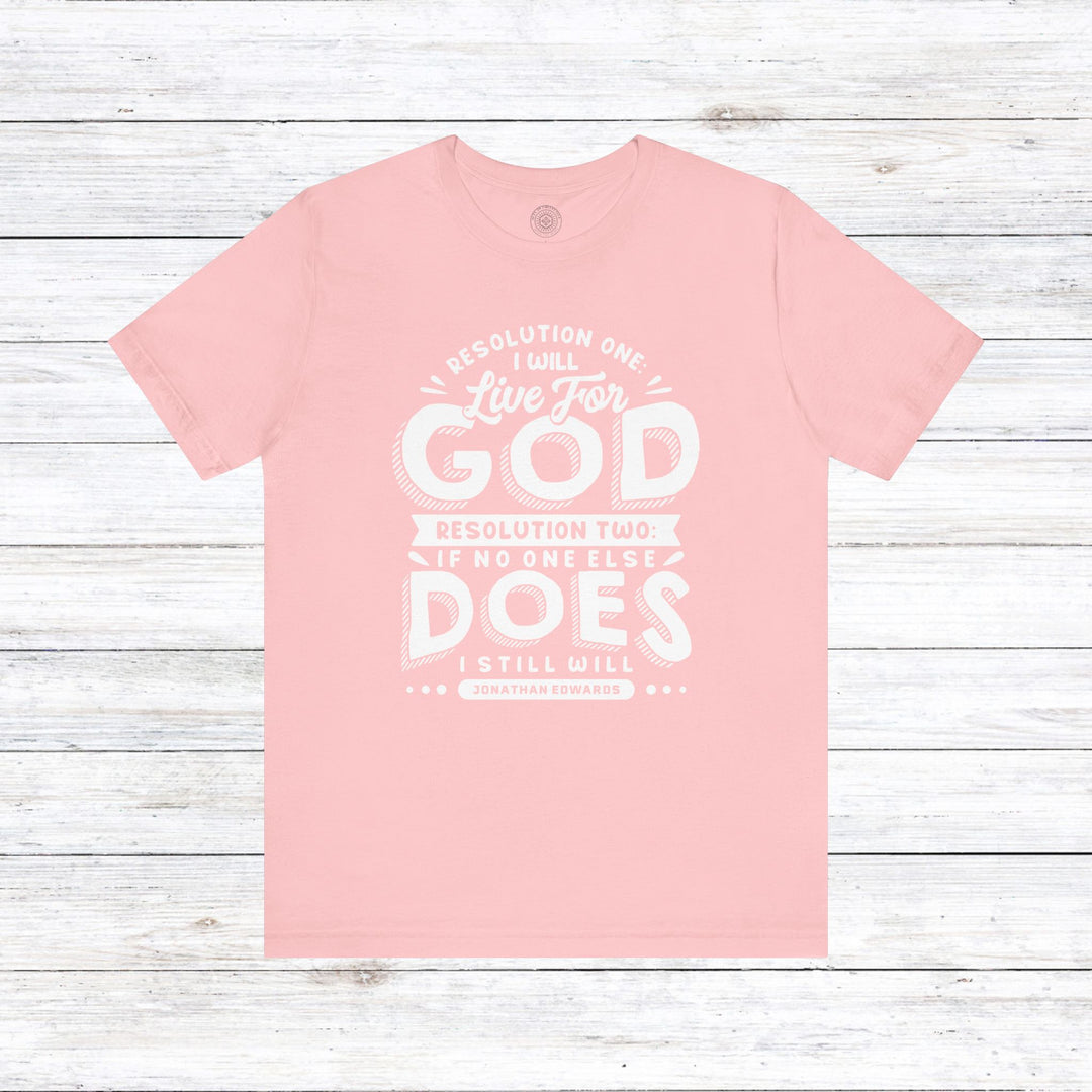 Live For God Unisex T-Shirt T-Shirt Pink S 