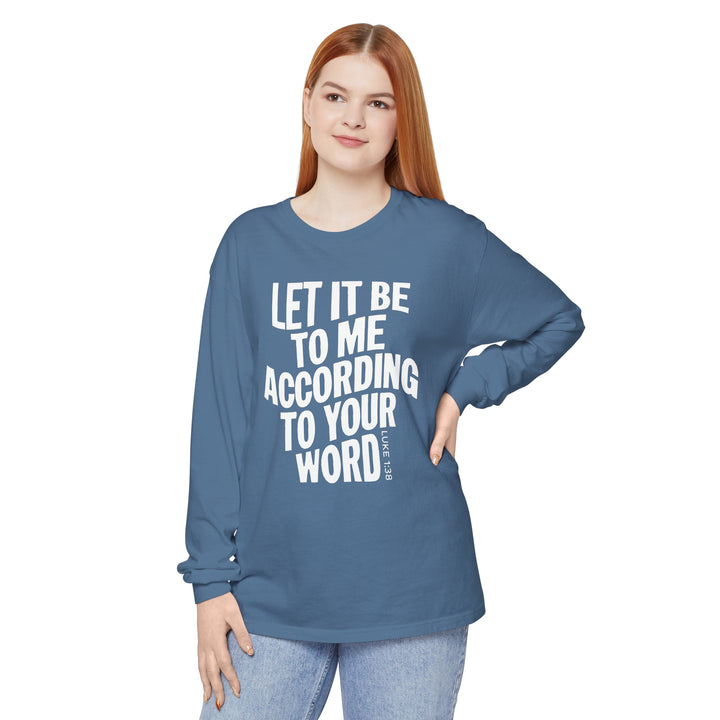 According To Your Word Long Sleeve Shirt Long-sleeve   