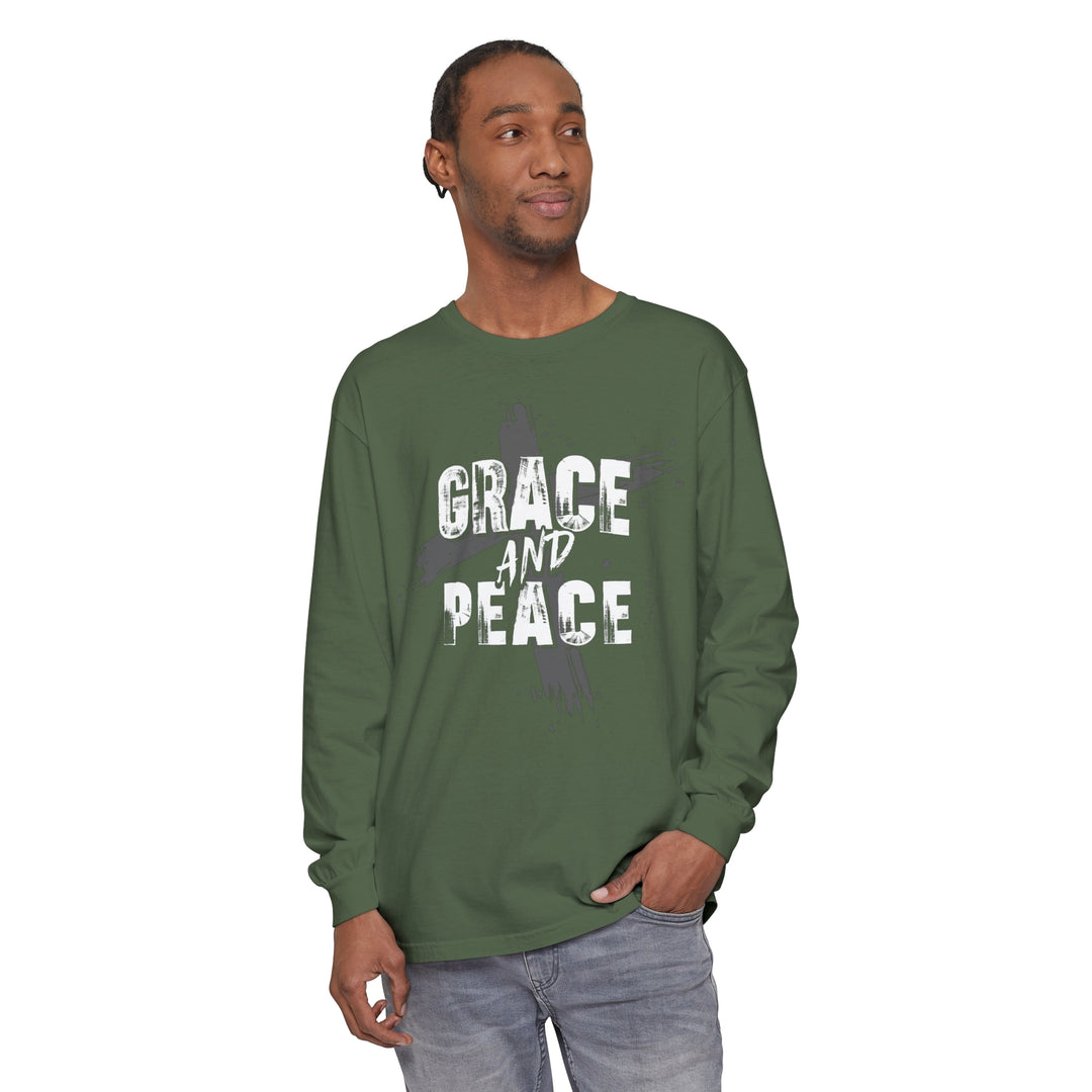 Grace and Peace Cross Long Sleeve Shirt Long-sleeve   