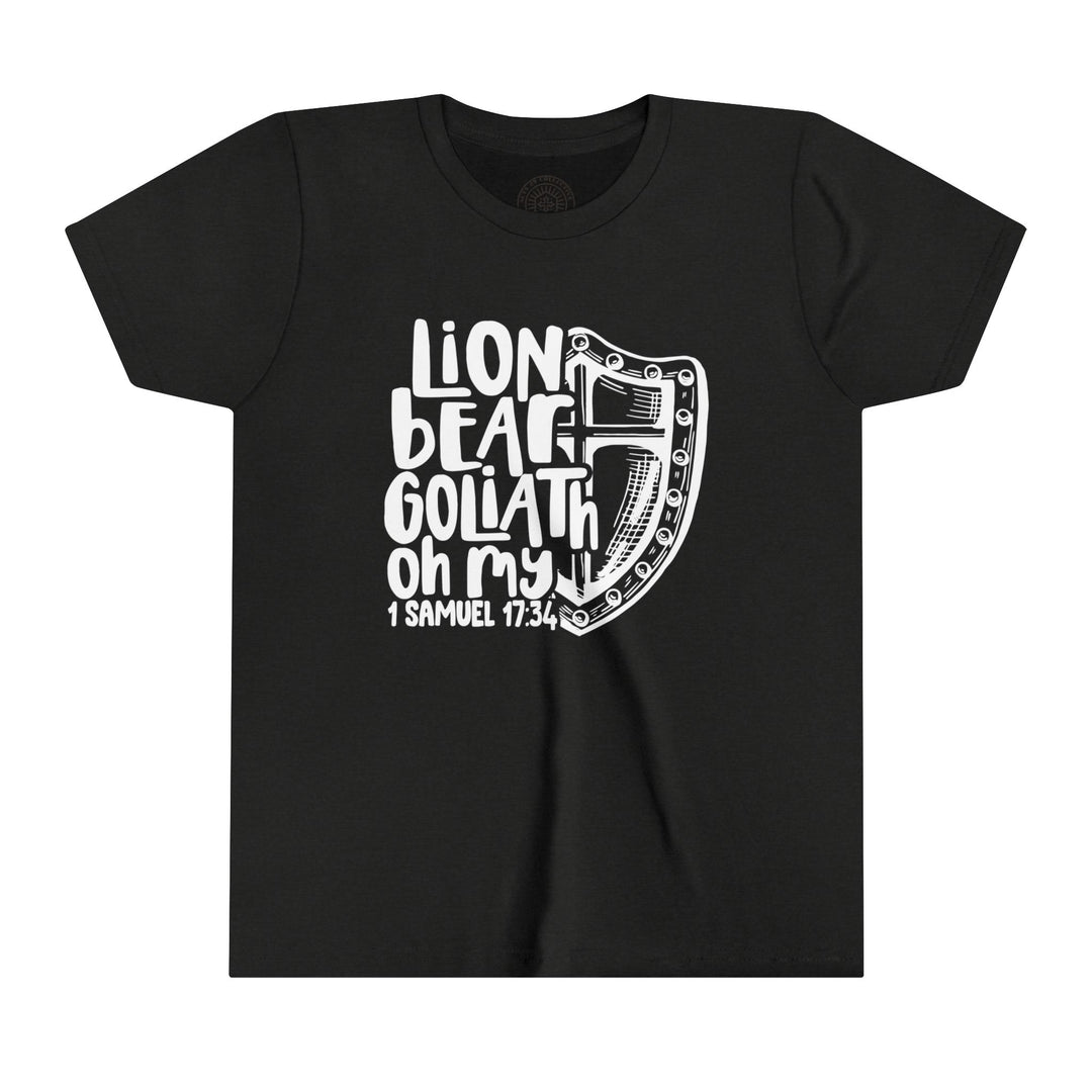 Lion Bear Goliath Oh My Youth T-shirt Kids clothes Black Heather S 