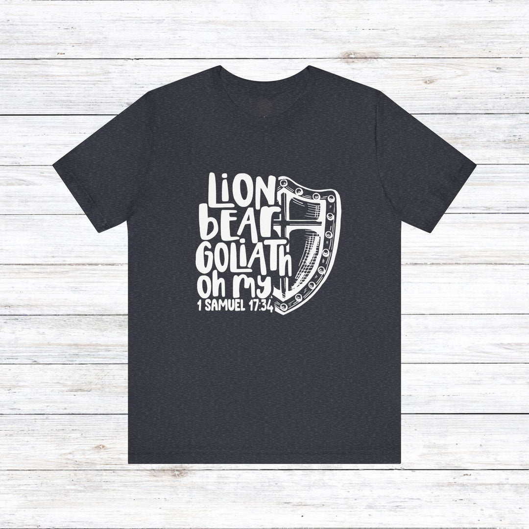 Lion Bear Goliath Oh My Unisex T-Shirt T-Shirt Heather Navy S 