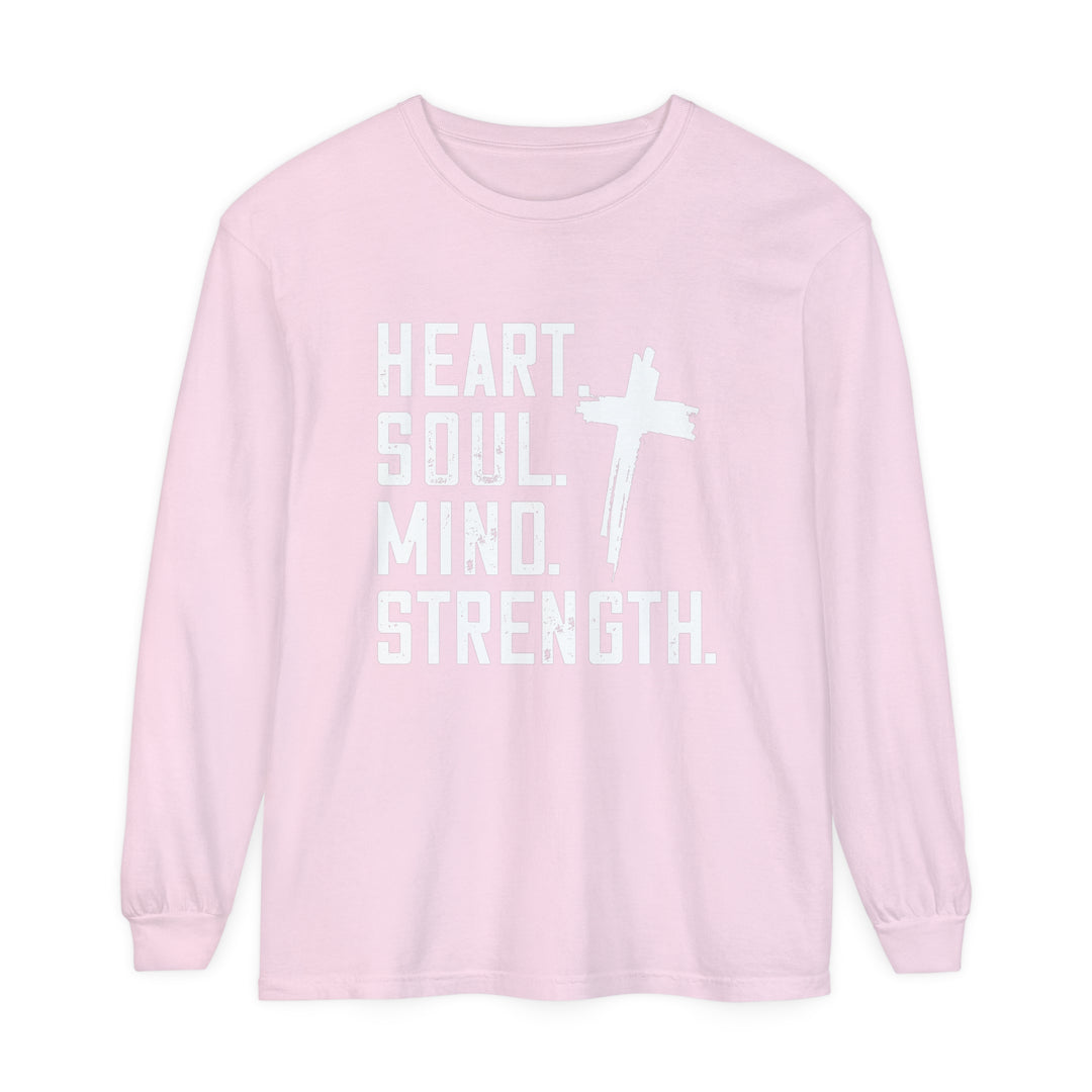 Heart Soul Mind Strength Long Sleeve Shirt Long-sleeve Blossom S 